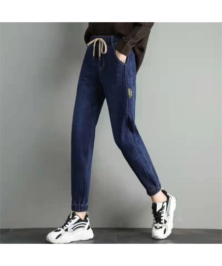 White Jeans for Women High Waist Harem Mom Jeans Spring 2022 New Black Women Jeans Streetwear Jeans Female harem pants $45.25...