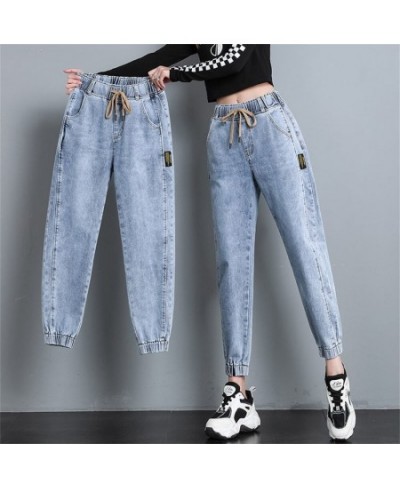 White Jeans for Women High Waist Harem Mom Jeans Spring 2022 New Black Women Jeans Streetwear Jeans Female harem pants $45.25...