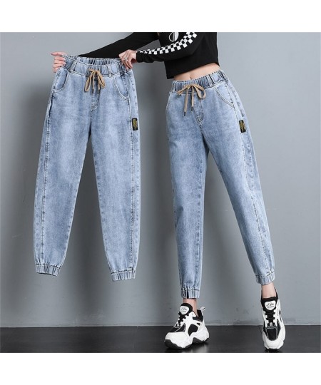 White Jeans for Women High Waist Harem Mom Jeans Spring 2022 New Black Women Jeans Streetwear Jeans Female harem pants $45.25...