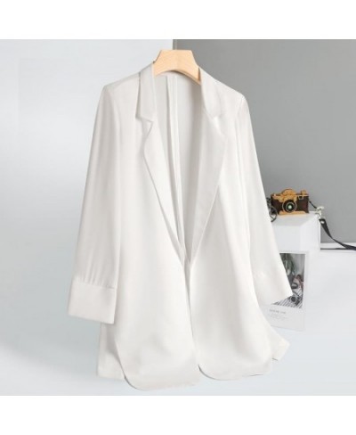 Women's Clothing Solid Long Blazers Thin Spring Summer Temperament Premium Elegant Casual Fashion Office Lady Formal Cardigan...