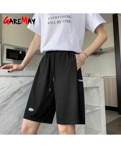 2023 New Hot Summer Women Casual Ice Silk Shorts Plus Size High Waist Lace Soft Loose Women's Shorts SweatPants Basic Short $...