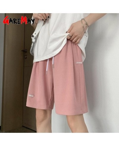 2023 New Hot Summer Women Casual Ice Silk Shorts Plus Size High Waist Lace Soft Loose Women's Shorts SweatPants Basic Short $...