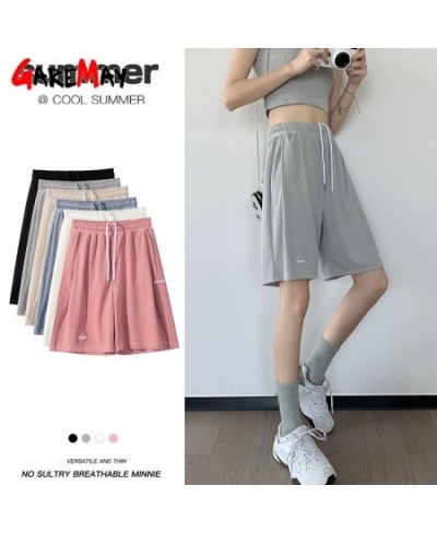 2023 New Hot Summer Women Casual Ice Silk Shorts Plus Size High Waist Lace Soft Loose Women's Shorts SweatPants Basic Short $...