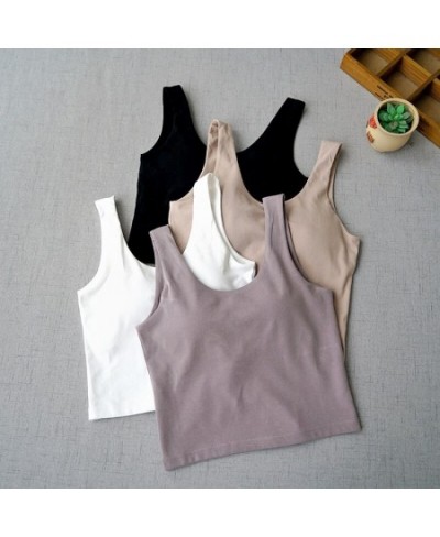 Summer Women Elastic Sporty Knitting Cotton Camis $39.27 - Underwear