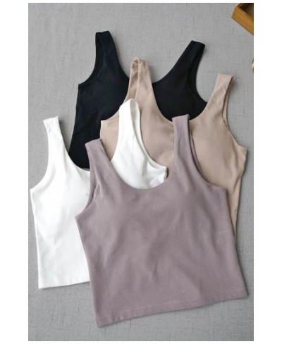 Summer Women Elastic Sporty Knitting Cotton Camis $39.27 - Underwear