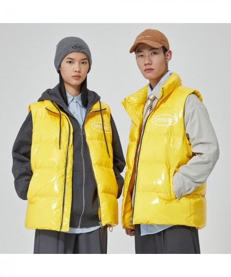 Bright Down Vest Winter Men and Women Windproof Waterproof Warm Down Coat Outerwear Female Puffer Jacket forCouples $70.51 - ...