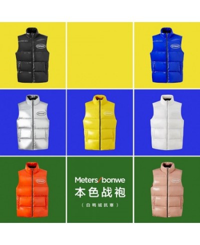 Bright Down Vest Winter Men and Women Windproof Waterproof Warm Down Coat Outerwear Female Puffer Jacket forCouples $70.51 - ...