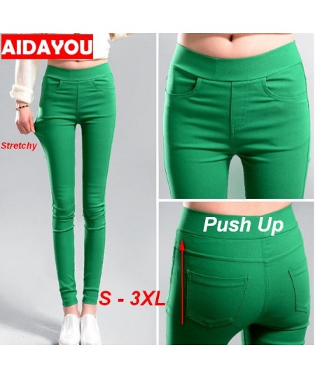 High Elastic Pants Womens Pencil Push Up Butt Lifting Straight Comfort Korean Style XL Good Stretchy Trouses ouc407 $24.12 - ...