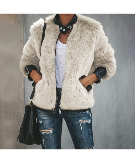 2023 Winter Mixed Rabbit Fur Coat Women Warm Zipper Jacket New Female Casual Outerwear $57.18 - Jackets & Coats