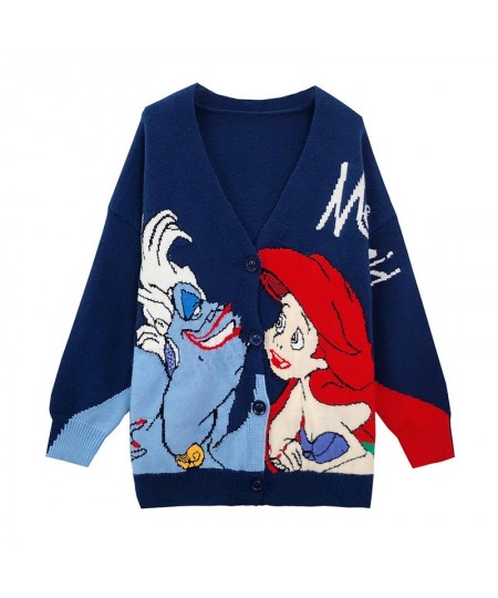 Princess Ariel Clothes Luxury Design Cardigan Tops For Women Fashion Korean Sweater Y2k Autumn Anime Embroidered Sweaters $73...