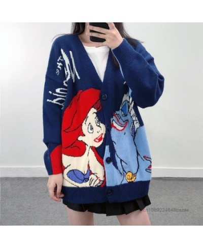 Princess Ariel Clothes Luxury Design Cardigan Tops For Women Fashion Korean Sweater Y2k Autumn Anime Embroidered Sweaters $73...