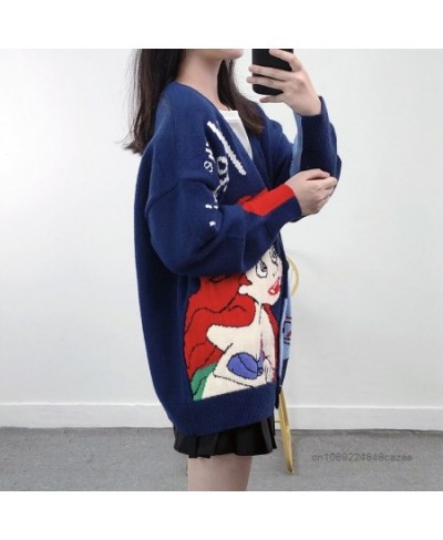 Princess Ariel Clothes Luxury Design Cardigan Tops For Women Fashion Korean Sweater Y2k Autumn Anime Embroidered Sweaters $73...