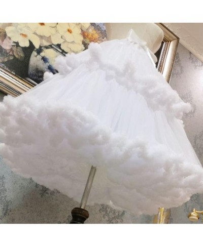 Skirt Support Double Layer Cloud Support Cotton Candy Lolita Boneless Soft Yarn Medium Violent Daily Petticoat $63.30 - Skirts