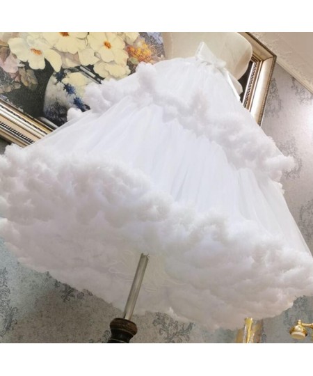 Skirt Support Double Layer Cloud Support Cotton Candy Lolita Boneless Soft Yarn Medium Violent Daily Petticoat $63.30 - Skirts