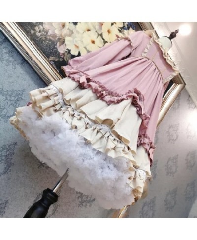 Skirt Support Double Layer Cloud Support Cotton Candy Lolita Boneless Soft Yarn Medium Violent Daily Petticoat $63.30 - Skirts