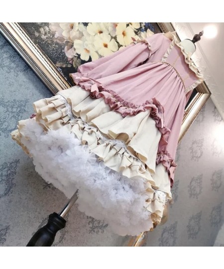 Skirt Support Double Layer Cloud Support Cotton Candy Lolita Boneless Soft Yarn Medium Violent Daily Petticoat $63.30 - Skirts