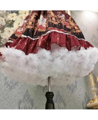 Skirt Support Double Layer Cloud Support Cotton Candy Lolita Boneless Soft Yarn Medium Violent Daily Petticoat $63.30 - Skirts