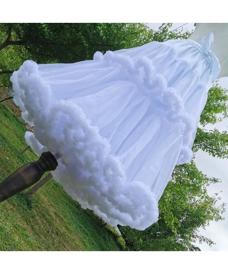 Skirt Support Double Layer Cloud Support Cotton Candy Lolita Boneless Soft Yarn Medium Violent Daily Petticoat $63.30 - Skirts