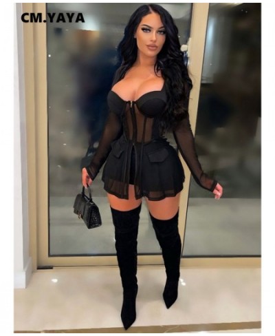 Mesh See Though Patchwork Women 2pcs Set Zipper Sweetheart Blazer + Shorts Set Sweatsuit Tracksuit Two Piece Set Outfits $35....