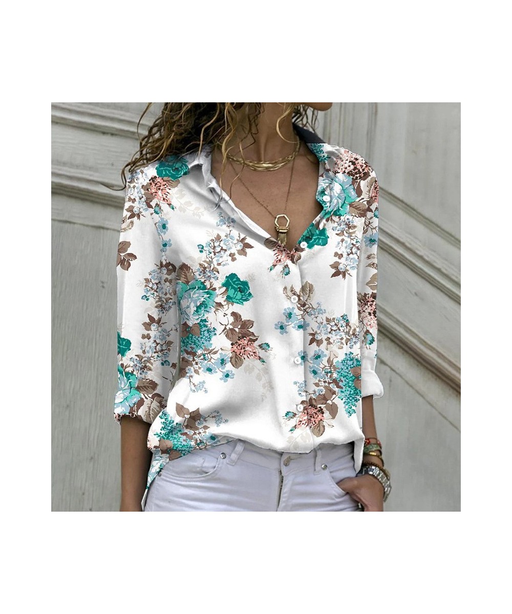 Elegant Shirt for Women 2023 New Fashion Long Sleeve Turn Down Collar Printed Vintage Blouse Casual Oversized Long Top $36.68...