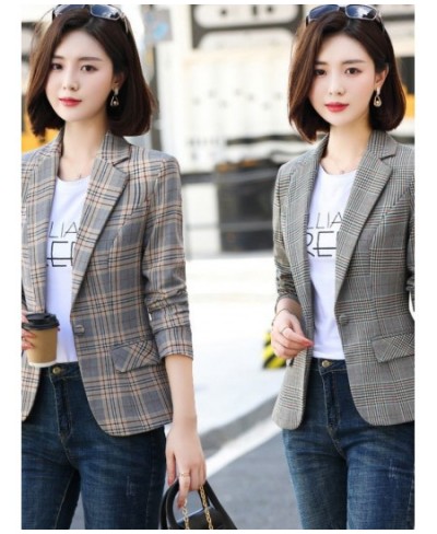 Blazer Women Fashion Temperament Professional Slim Elegant Long Sleeve Outerwear Chic Tops Office Clothing New 2023 Autumn $6...