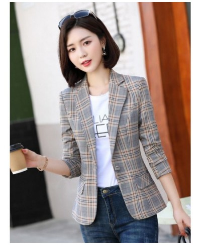 Blazer Women Fashion Temperament Professional Slim Elegant Long Sleeve Outerwear Chic Tops Office Clothing New 2023 Autumn $6...