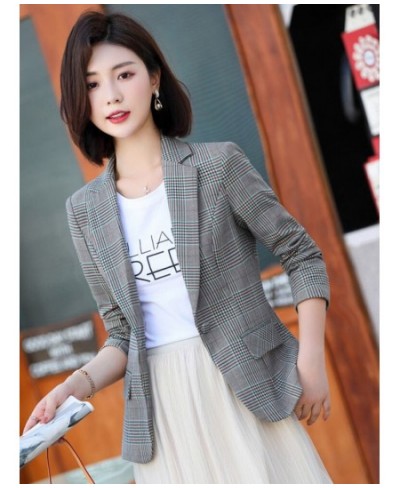 Blazer Women Fashion Temperament Professional Slim Elegant Long Sleeve Outerwear Chic Tops Office Clothing New 2023 Autumn $6...