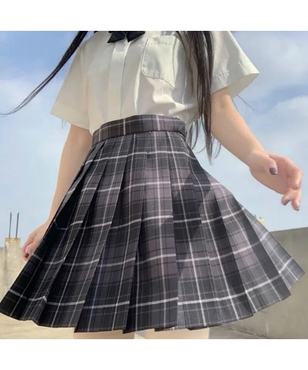 Summer JK Women Plaid Skirts Harajuku Cosplay High Waisted Kawaii Dance Ladies Sweet Plaid Mini Pleated Skirts Women Y2k $38....