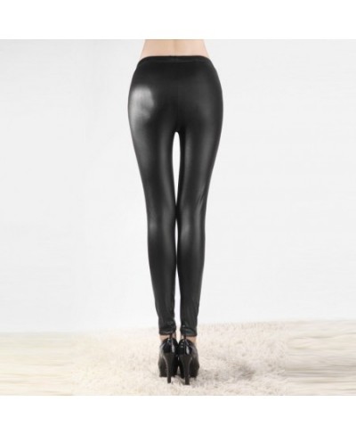 Sexy Leather Legging Fashion Women Solid Casual Trousers Sexy Leather Tight Leggings Pants Leggings Female Slim Лосины $18.26...