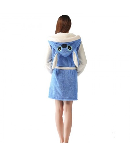 Adult Women Bathrobe Cartoon long gown Hooded Bath Robe szlafrok Animal Warm Dressing gown Soft Women's Sleepwears Robes $59....