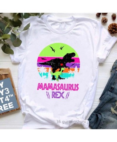 Watercolor Leopard Mamasaurus Graphic Print Women'S Tshirts Funny Jurassic Dinosaur T-Shirt Female Mother'S Day Gift T Shirt ...