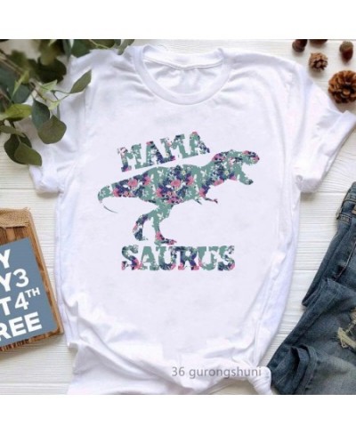 Watercolor Leopard Mamasaurus Graphic Print Women'S Tshirts Funny Jurassic Dinosaur T-Shirt Female Mother'S Day Gift T Shirt ...