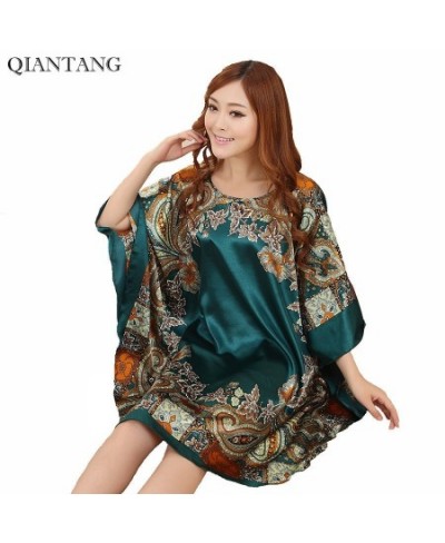 Fashion Lady Summer Robe Chinese Women's Faux Silk Bath Gown Yukata Nightgown Nuisette Pijama Mujer One Size Xsz622J $25.70 -...