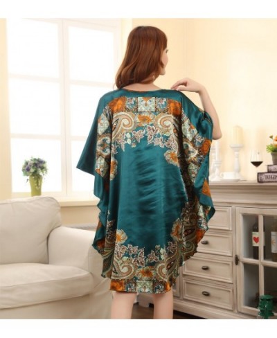 Fashion Lady Summer Robe Chinese Women's Faux Silk Bath Gown Yukata Nightgown Nuisette Pijama Mujer One Size Xsz622J $25.70 -...