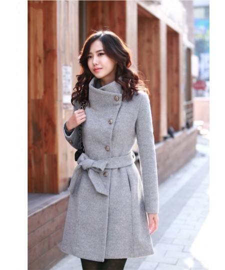 New Fashion Lapel Wool Coat Ladies Autumn Winter Manteau Femme Women 2022 Overcoat Cotton Mixing High Quality Long Slim Coats...