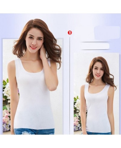 Sleeveless Soft Tank Top Women Summer Seamless Cutting Tanks Round Neck Sexy Slim Tops White Pink Lady Casual Tees Base Tees ...