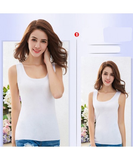 Sleeveless Soft Tank Top Women Summer Seamless Cutting Tanks Round Neck Sexy Slim Tops White Pink Lady Casual Tees Base Tees ...