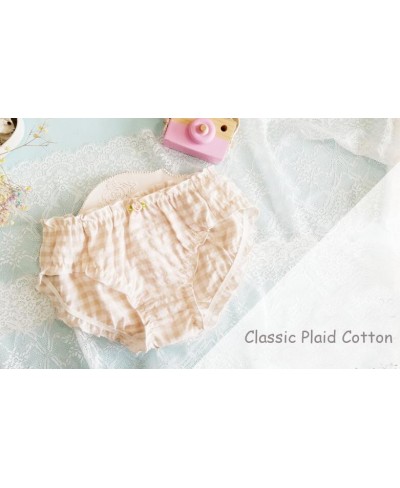 2023 New 2nd Shiping Free Lovely Cute Lolita Kawaii Plaid Check Cotton Underwear Brief Lingerie Knickers Panties WP667 $14.52...