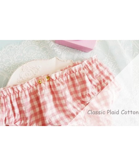 2023 New 2nd Shiping Free Lovely Cute Lolita Kawaii Plaid Check Cotton Underwear Brief Lingerie Knickers Panties WP667 $14.52...