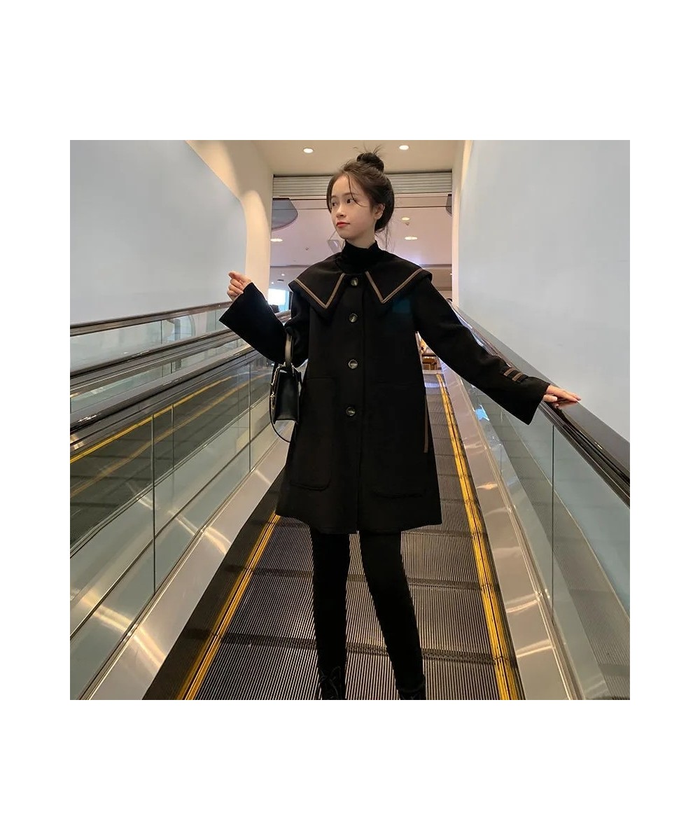 Vintage Female Clothing 2023 Autumn Winter New Wool Coat Women High-End Loose And Slimming Counter Woolen Coat Women $44.23 -...