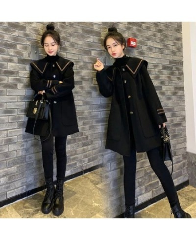 Vintage Female Clothing 2023 Autumn Winter New Wool Coat Women High-End Loose And Slimming Counter Woolen Coat Women $44.23 -...