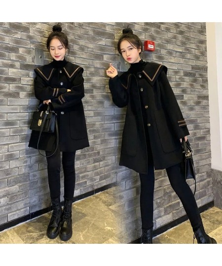 Vintage Female Clothing 2023 Autumn Winter New Wool Coat Women High-End Loose And Slimming Counter Woolen Coat Women $44.23 -...