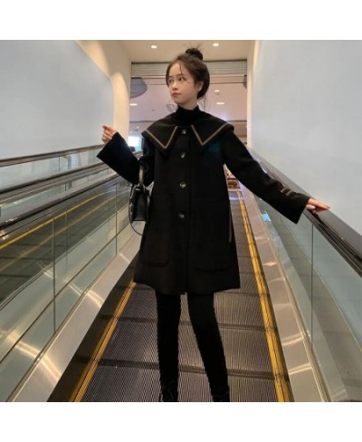 Vintage Female Clothing 2023 Autumn Winter New Wool Coat Women High-End Loose And Slimming Counter Woolen Coat Women $44.23 -...