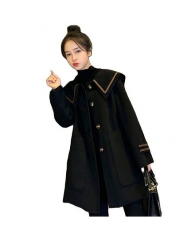 Vintage Female Clothing 2023 Autumn Winter New Wool Coat Women High-End Loose And Slimming Counter Woolen Coat Women $44.23 -...