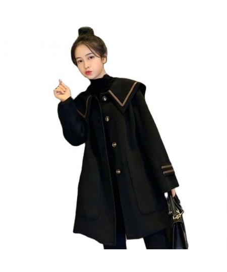 Vintage Female Clothing 2023 Autumn Winter New Wool Coat Women High-End Loose And Slimming Counter Woolen Coat Women $44.23 -...