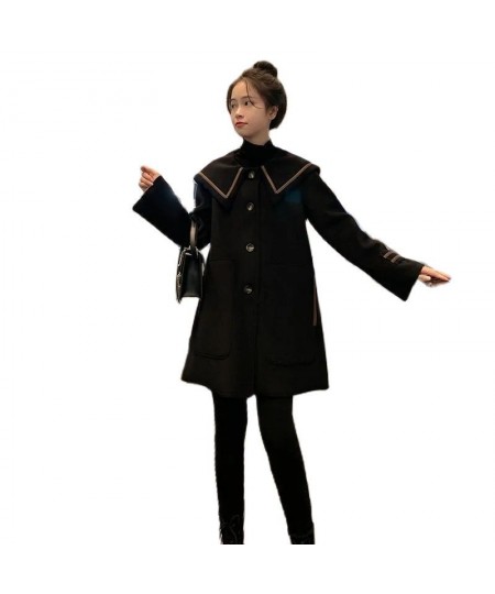 Vintage Female Clothing 2023 Autumn Winter New Wool Coat Women High-End Loose And Slimming Counter Woolen Coat Women $44.23 -...