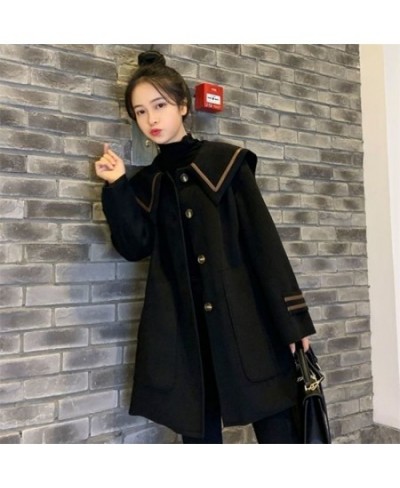 Vintage Female Clothing 2023 Autumn Winter New Wool Coat Women High-End Loose And Slimming Counter Woolen Coat Women $44.23 -...