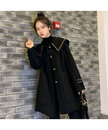 Vintage Female Clothing 2023 Autumn Winter New Wool Coat Women High-End Loose And Slimming Counter Woolen Coat Women $44.23 -...