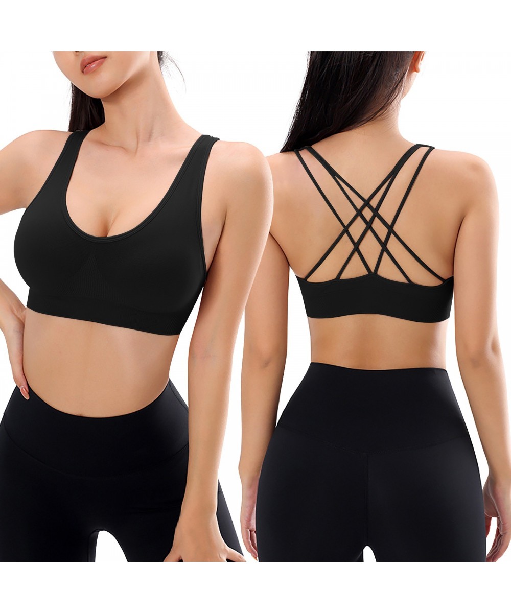 Women's Solid Color Seamless Thin Belt Thin Elastic Casual Bottom Bra Yoga Underwear Teen Workout Clothes Tops Size Small $23...