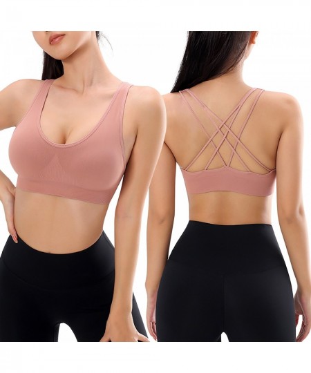 Women's Solid Color Seamless Thin Belt Thin Elastic Casual Bottom Bra Yoga Underwear Teen Workout Clothes Tops Size Small $23...